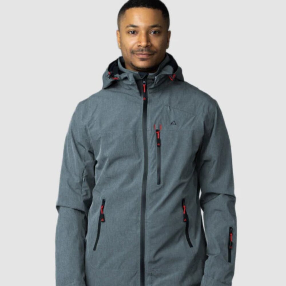 Apricoat Men's Adventure 2.0 Jacket | Grey Waterproof Rain Jacket | Fall Coat